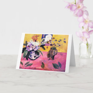 Carte Nature morte avec vase en forme de tête Paul Gau