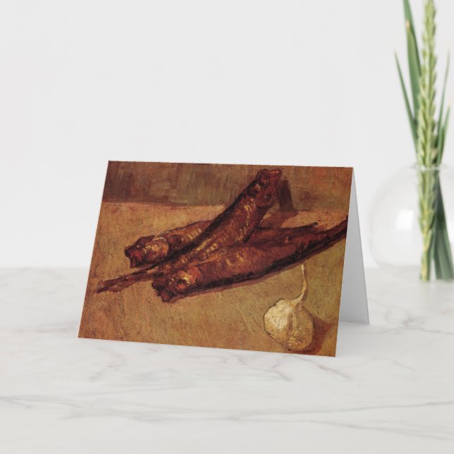 Carte Nature morte Bloaters et ail par Vincent van Gogh (Devant)