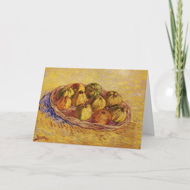 Carte Nature morte, panier de pommes de Vincent van Gogh (Devant)