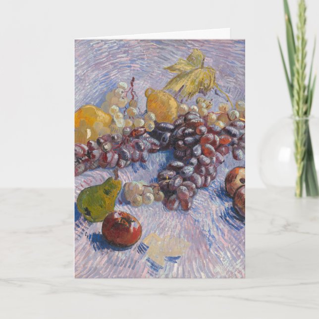 Carte Nature morte Van Gogh Raisins et Pommes Impression (Devant)