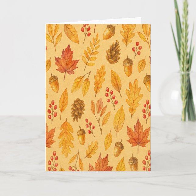 Carte Nature motif d'automne (Devant)