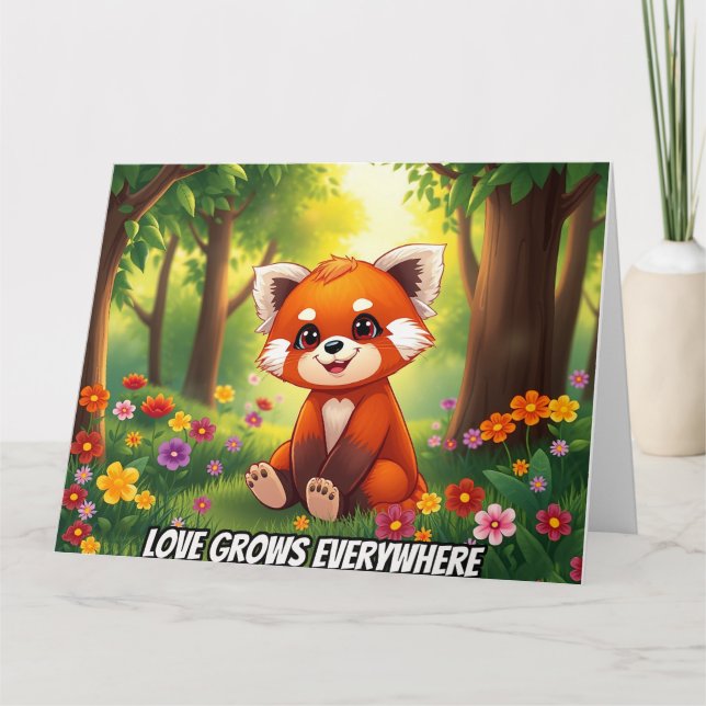 Carte Nature’s Hug in a Cute Red Panda (Devant)