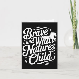 Carte Natures Braves Et Sauvages Enfants Équestres &