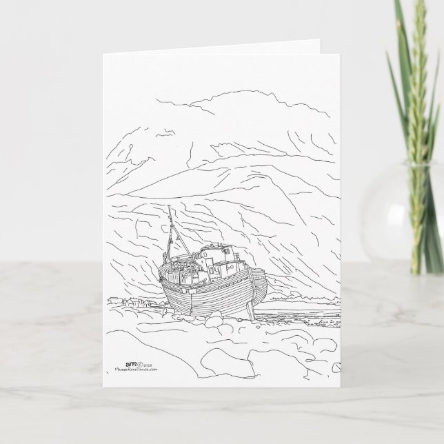 Carte Naufrage de Corpach en Écosse (Devant)