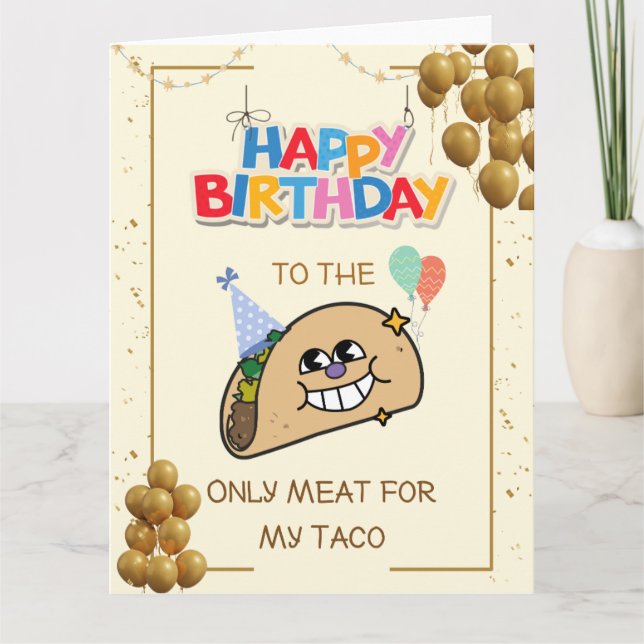 Carte Naughty Birthday Card, Funny Anniversaire Card pou (Devant)