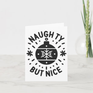 Carte Naughty But Nice Funny Humour de Noël 1