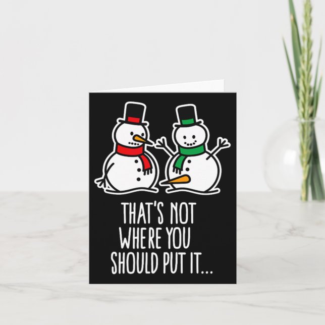 Carte Naughty Christmas Dit Dirty Snowman Cartoon Ugl (Devant)