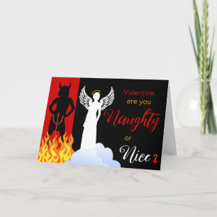 Carte Naughty et Nice Valentine