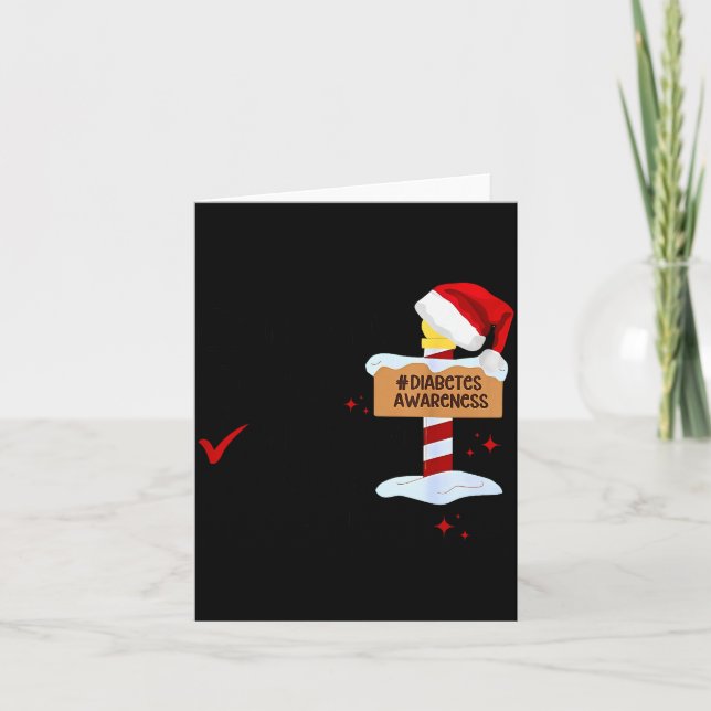 Carte Naughty Nice My Blood Sugar Was Low Diabetes Aware (Devant)