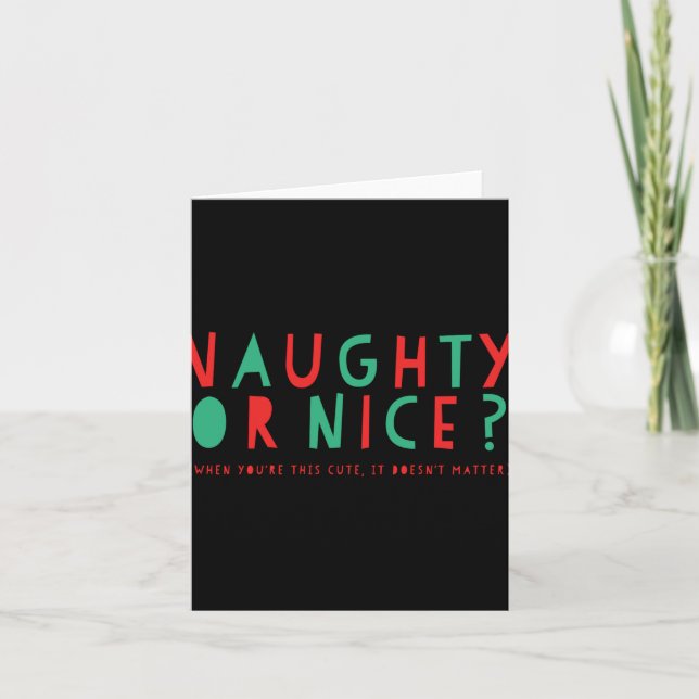Carte Naughty Or Nice Holiday Toddler  (Devant)