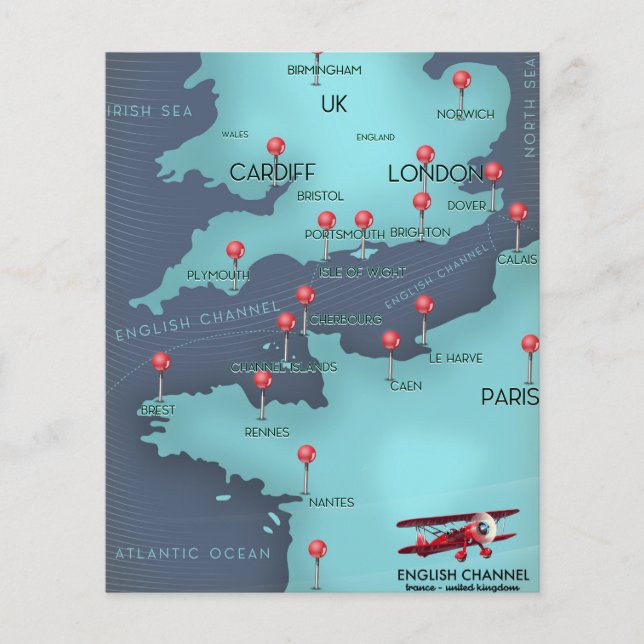 Carte nautique de la Manche (Devant)