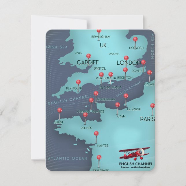 Carte nautique de la Manche (Devant)