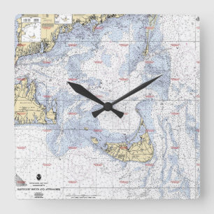 carte nautique Nantucket île Horloge
