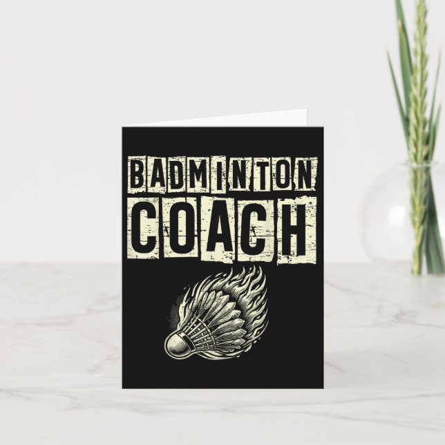Carte Navette Badminton Coach Racket (Devant)