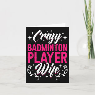 Carte Navette femme du joueur de badminton fou