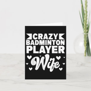 Carte Navette femme du joueur de badminton fou