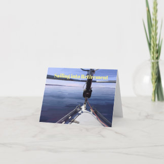 Carte "Naviguant bateau à voile dans retraite"