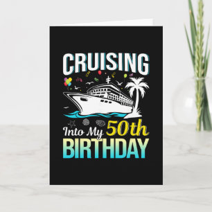 Carte Naviguer vers mon 50e anniversaire 50 ans Fête d'a