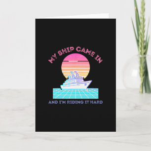 Carte Navire de croisière Vacances drôles Voyage Fête Hu