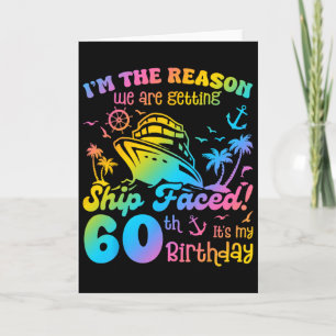 Carte Navire face à mon 60e anniversaire Croisière Ship 