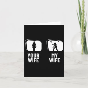 Carte Navire ta femme Ma femme Mari Drôle Drôle Dminton