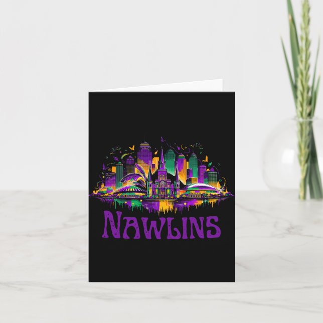 Carte Nawlins New Orleans Cityscape Mardi-gras Souvenir  (Devant)