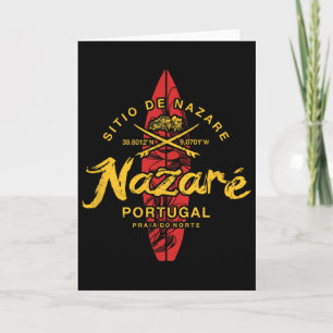 Carte Nazaré Portugal Surf vintage _1 