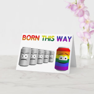 Carte Né ainsi LGBT Rainbow Stripe