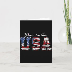 Carte Né Aux Etats-Unis, 4 juillet Drapeau Shirt Us Anni