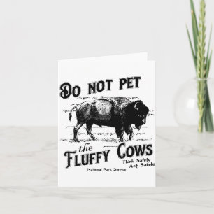 Carte Ne Caressez Pas Les Vaches Douces Bison Américain