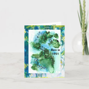 Carte Né en 1951 Anniversaire faits amusants