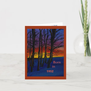 Carte Né en 1952 Anniversaire Fun Facts