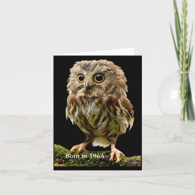 Carte Né en 1964 Anniversaire faits amusants (Devant)