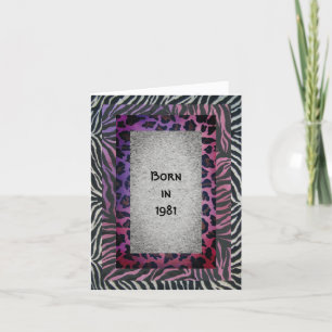 Carte Né en 1981 Anniversaire Fun Facts