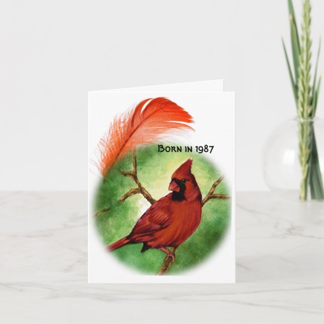 Carte Né en 1987 Anniversaire Fun Facts (Devant)