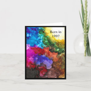 Carte Né en 1997 Birthday Fun Facts Card