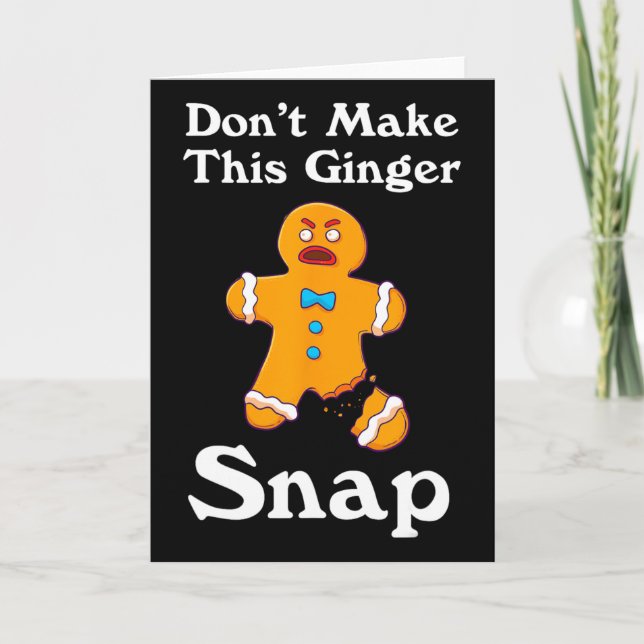 Carte Ne faites pas de ce cadeau de Noël pour rousse au  (Devant)