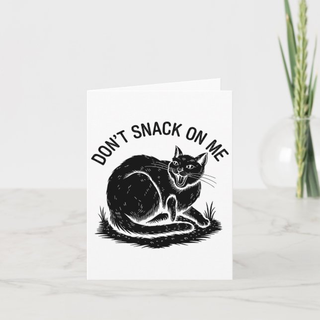 Carte Ne grignote pas sur moi drôle Chat 4 (Devant)