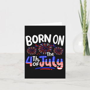 Carte Né le 4 juillet Fête d'anniversaire Usa Hommes Fem