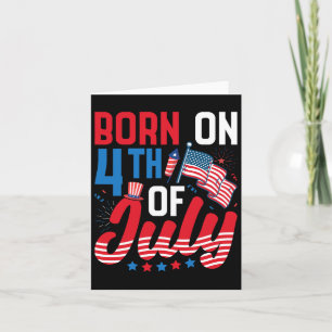 Carte Né Le 4 Juillet Patriotique 4 juillet B