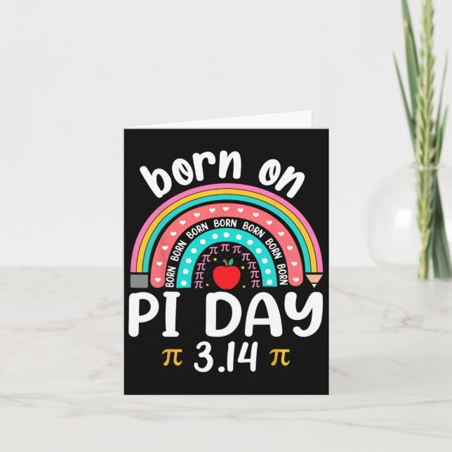 Carte Né le jour de Pi Anniversaire Joyeux Pi Day Prof d (Devant)