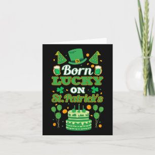 Carte Né Lucky Sur St Paddy's. Anniversaire