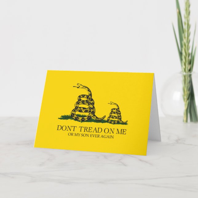 Carte Ne Marche Pas Sur Moi Ou Mon Fils Gadsden Flag Mem (Devant)