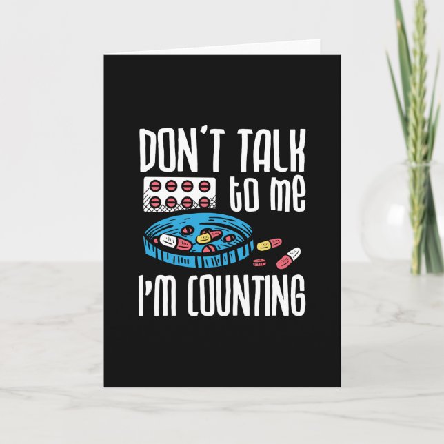 Carte Ne me parle pas Je compte la pharmacie pharmaco-ph (Devant)