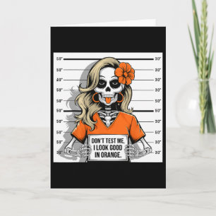Carte Ne Me Teste Pas Je Suis Beau En Orange Halloween S