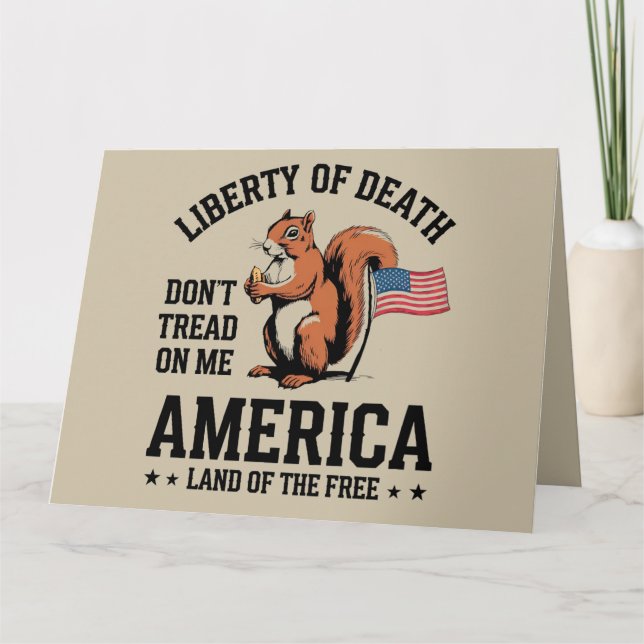 Carte Ne me trompez pas Squirrel Liberty Justice (Devant)