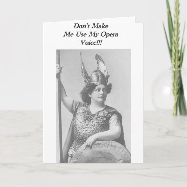 Carte Ne m'oblige pas à utiliser ma voix Opéra (Devant)