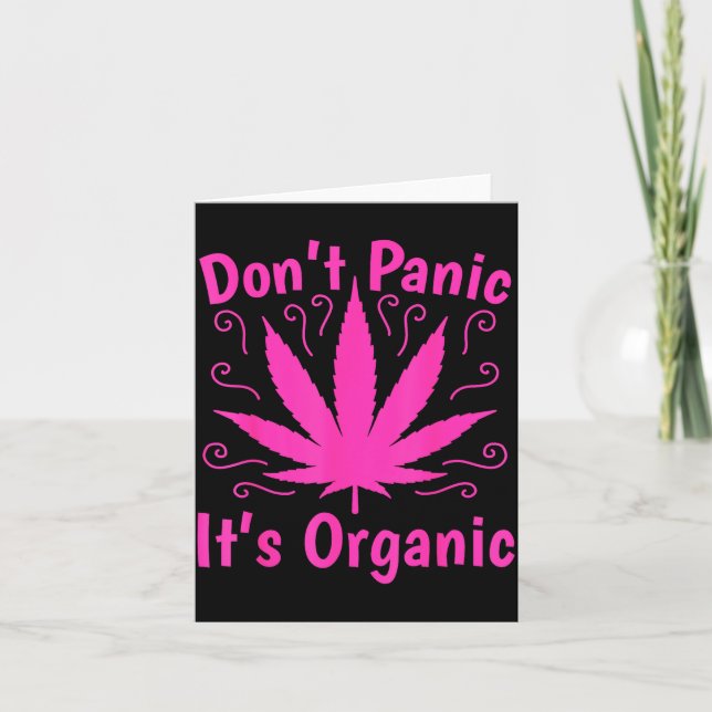 Carte Ne paniquez pas C'est de la marijuana bio T Leaf S (Devant)