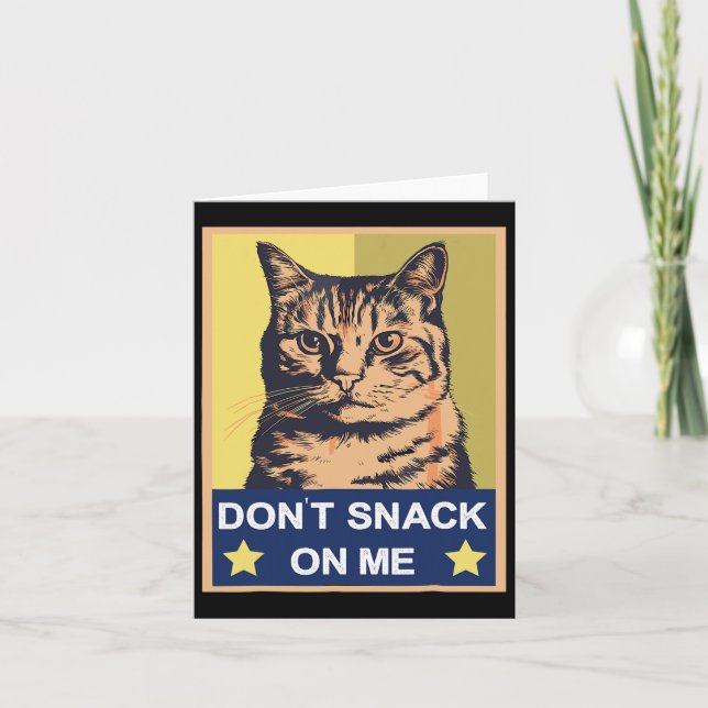 Carte Ne pas grignoter sur moi drôle Chat 1 (Devant)