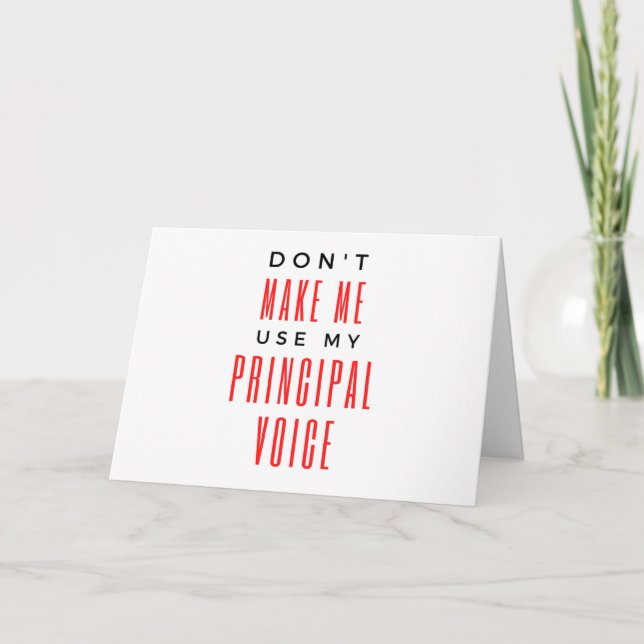 Carte Ne pas me faire utiliser ma voix principale 2 (Devant)